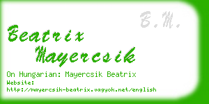 beatrix mayercsik business card